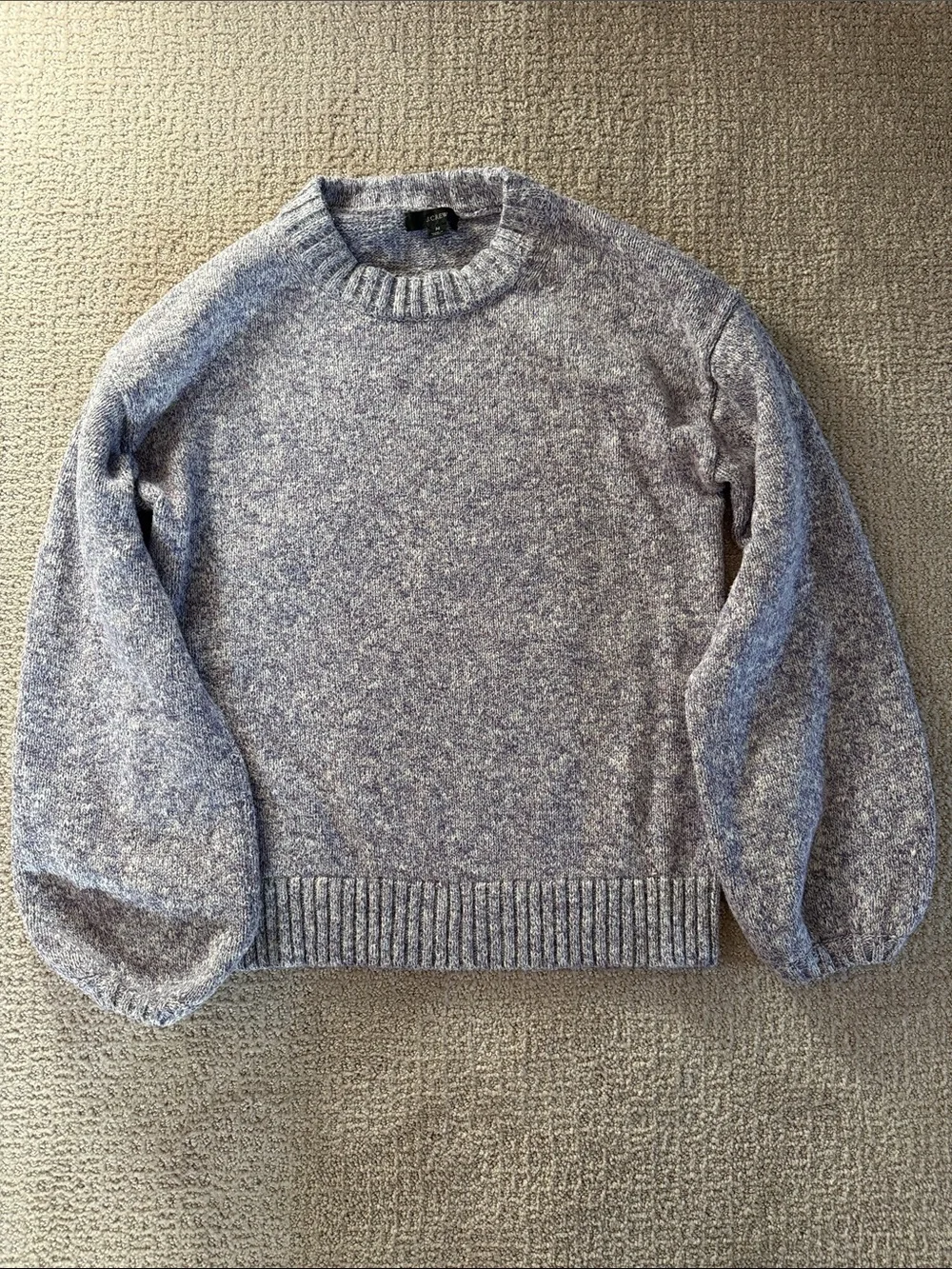 Women’s J Crew Cotton Blend Crewneck Sweater in Light Purple